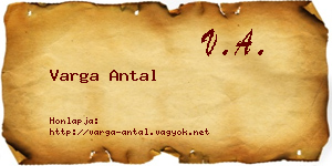 Varga Antal névjegykártya