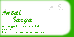 antal varga business card